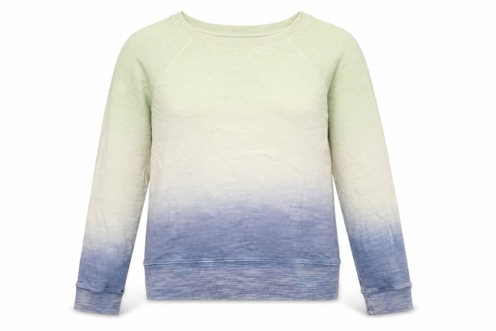 Marks & Spencer Womens Blue Ombre Cotton Pullover Sweatshirt Size 10