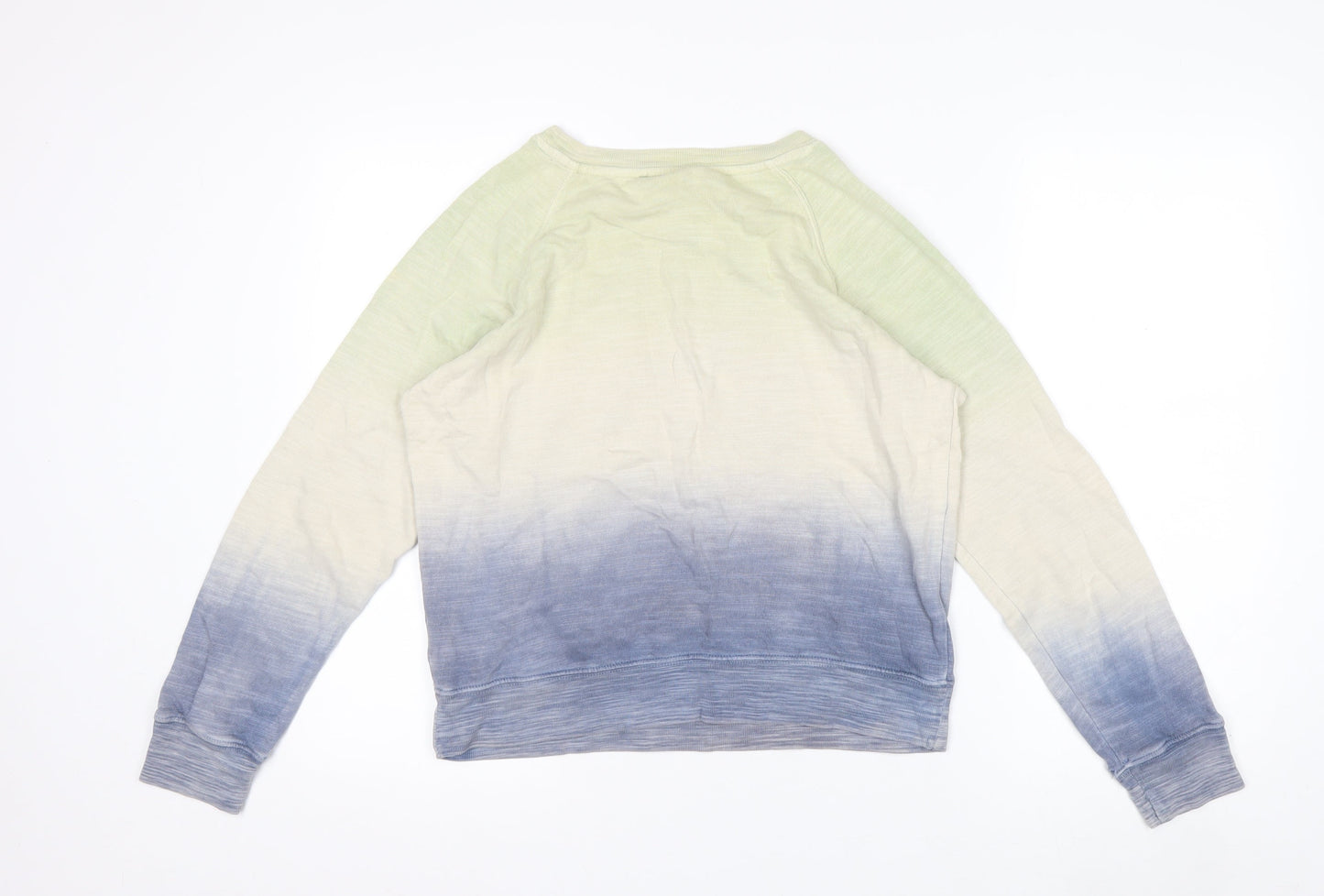 Marks and Spencer Womens Blue Ombre Cotton Pullover Sweatshirt Size 10
