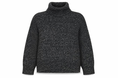 H&M Women’s Black Roll Neck Long Sleeve Wool Blend Jumper Size S