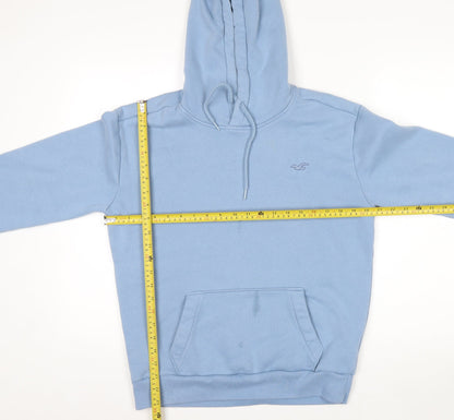 Hollister Men's Blue Pullover Hoodie Small Fleece Cotton Blend