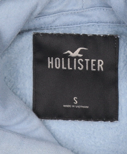 Hollister Men's Blue Pullover Hoodie Small Fleece Cotton Blend