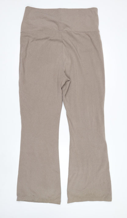 Reaktiv x Oti Mabuse Women's Beige XL Flared Stretch Trousers