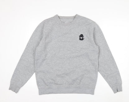 Brickbear Men's Grey Sweatshirt Medium Pullover Graphic Logo