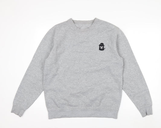 Brickbear Men's Grey Sweatshirt Medium Pullover Graphic Logo