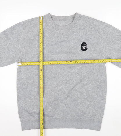 Brickbear Men's Grey Sweatshirt Medium Pullover Graphic Logo