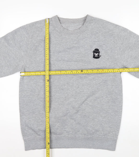 Brickbear Men's Grey Sweatshirt Medium Pullover Graphic Logo