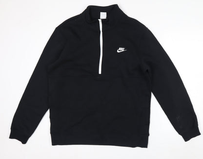 Nike Men's Black 1/2 Zip High Neck Sweatshirt Size L Regular Fit