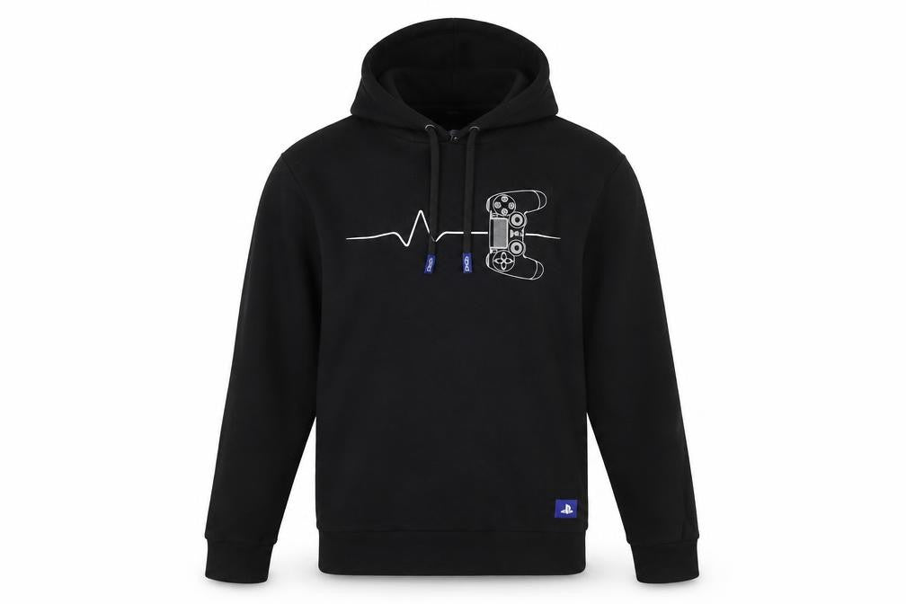 PlayStation Men's Black Pullover Hoodie S Graphic Gaming Sweatshirt