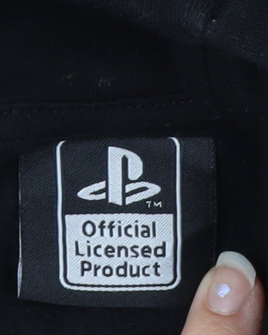 PlayStation Men's Black Pullover Hoodie S Graphic Gaming Sweatshirt