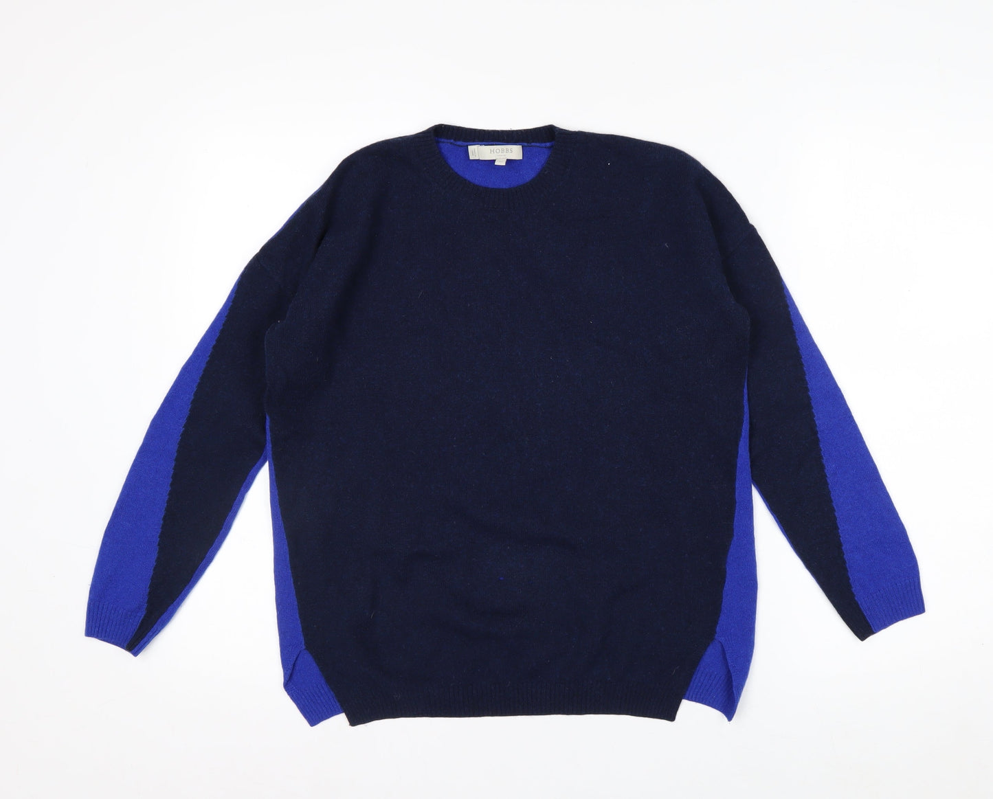 Hobbs Women’s Navy Blue Wool Cashmere Crew Neck Jumper XS