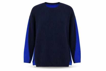 Hobbs Women’s Navy Blue Wool Cashmere Crew Neck Jumper XS