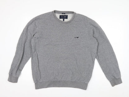 Armani Jeans Men's Grey Crew Neck Pullover Sweatshirt L