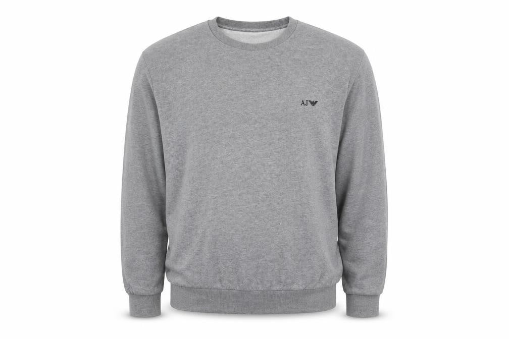Armani Jeans Men's Grey Crew Neck Pullover Sweatshirt L