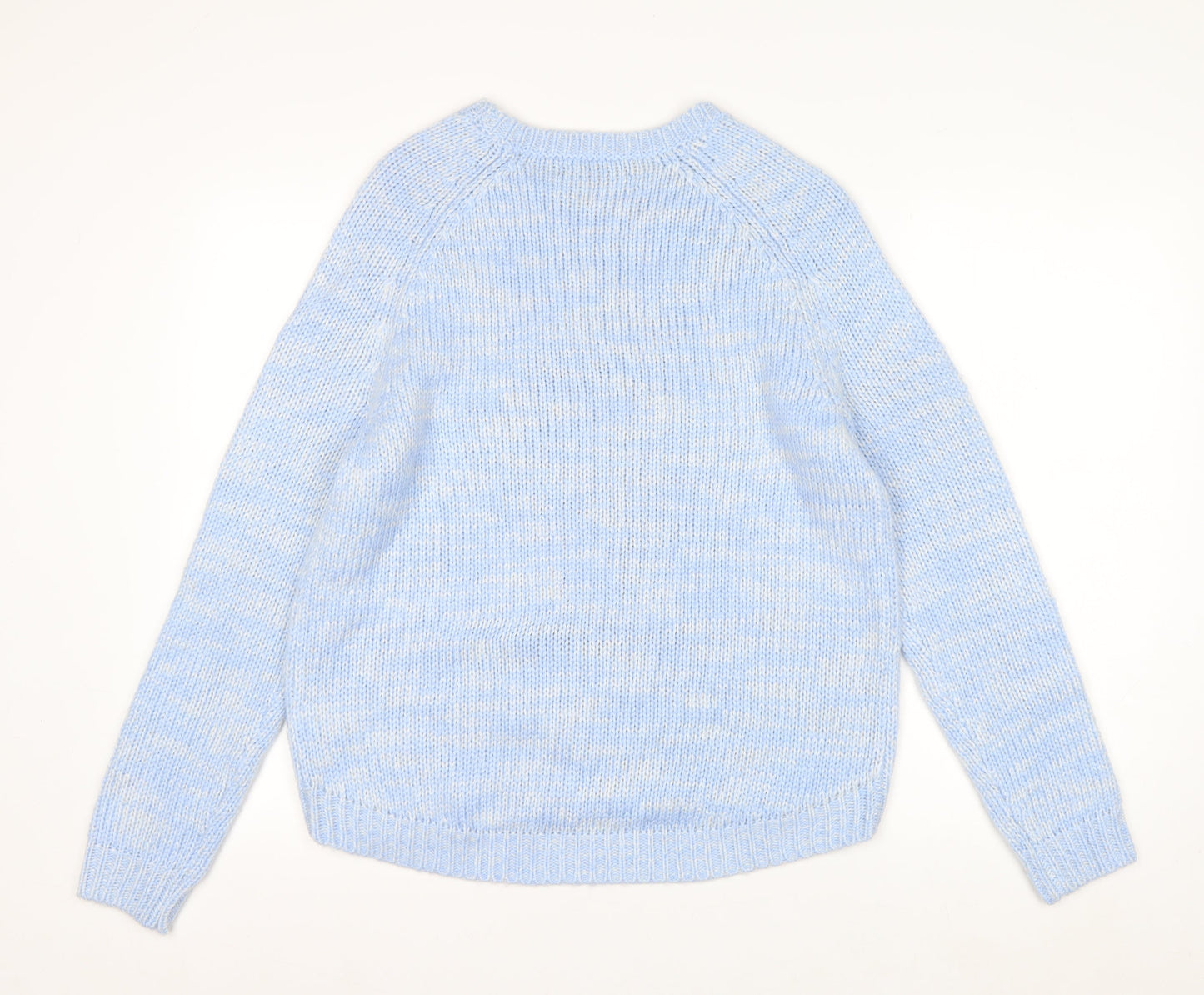 Marks and Spencer Women’s Blue Robin Christmas Pullover Jumper Size 12