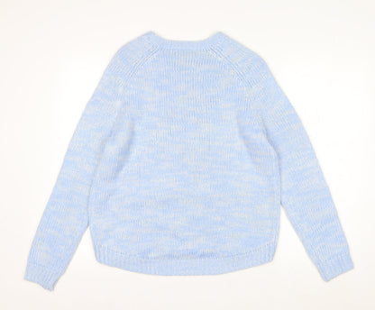 Marks and Spencer Women’s Blue Robin Christmas Pullover Jumper Size 12