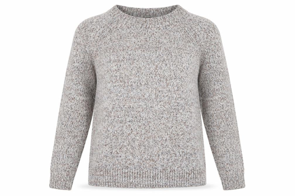Lands' End Men's Beige Knit Cotton Blend Pullover Jumper Size L