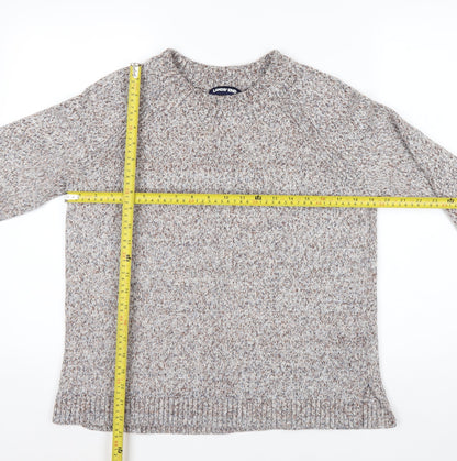 Lands' End Men's Beige Knit Cotton Blend Pullover Jumper Size L