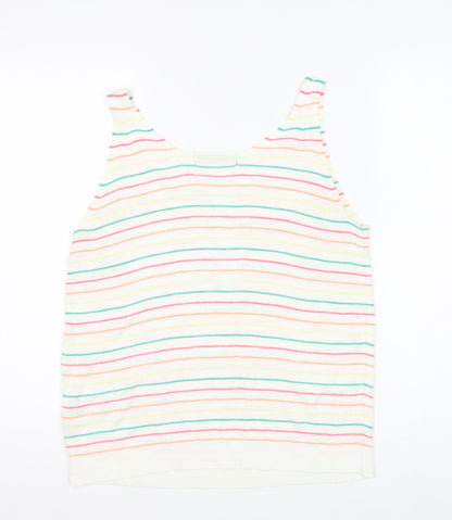 Marks and Spencer Women's Multicoloured Striped Knit Tank Top M