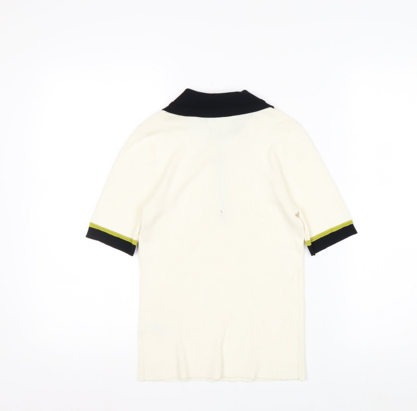 Marks and Spencer Women’s Ivory Knit Collared Polo Top Size S