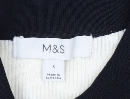 Marks and Spencer Women’s Ivory Knit Collared Polo Top Size S