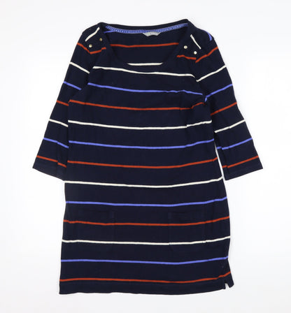 Marks and Spencer Women’s Blue Striped Cotton Tunic Top Size 10
