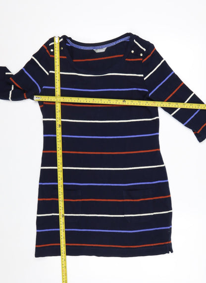 Marks and Spencer Women’s Blue Striped Cotton Tunic Top Size 10