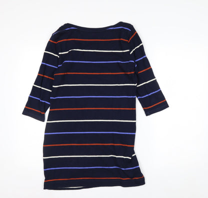 Marks and Spencer Women’s Blue Striped Cotton Tunic Top Size 10