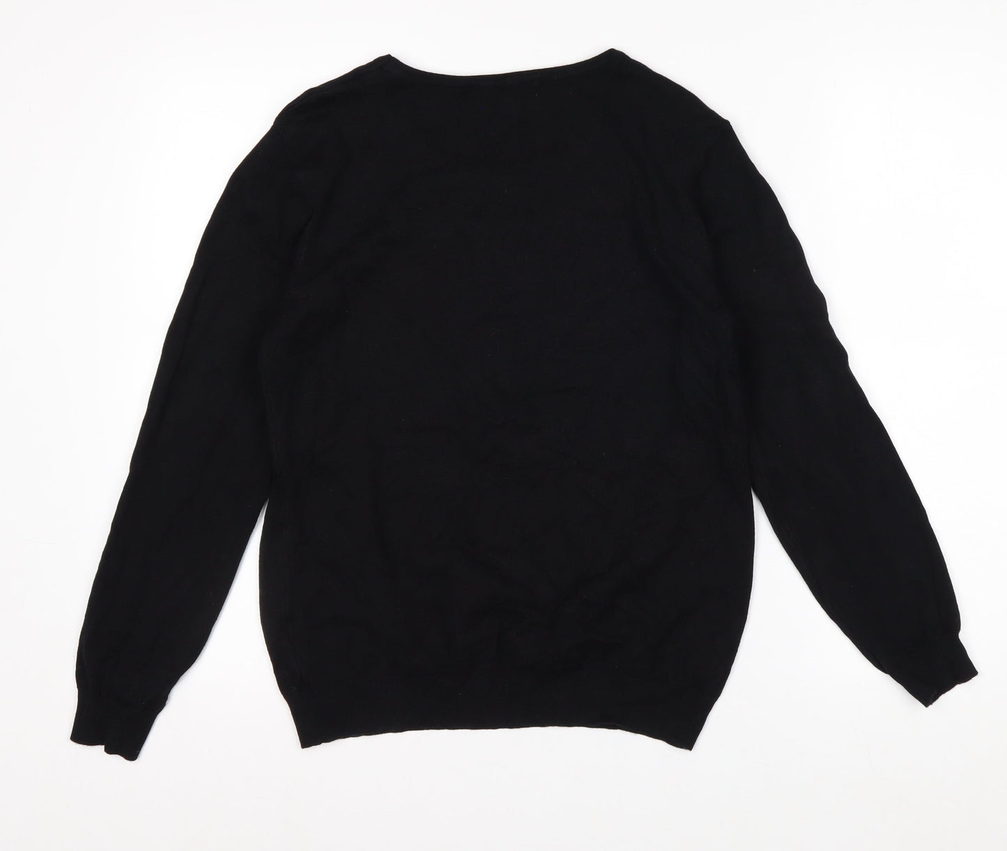 Vida Vi Women's Black Beaded Pullover Jumper Size S Party Knit