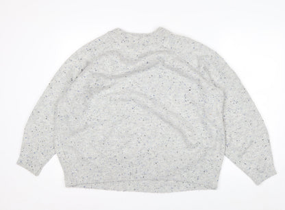 Marks and Spencer Men's Grey XL Crew Neck Chunky Knit Jumper