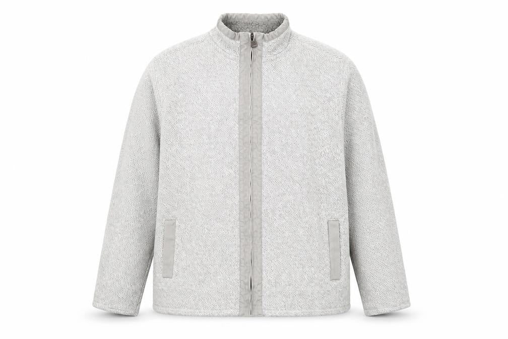 Marks and Spencer Men’s Grey Full Zip Acrylic Knit Jumper 2XL