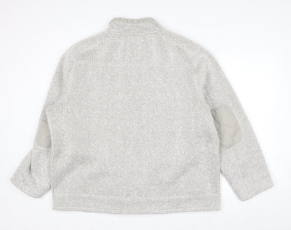 Marks and Spencer Men’s Grey Full Zip Acrylic Knit Jumper 2XL