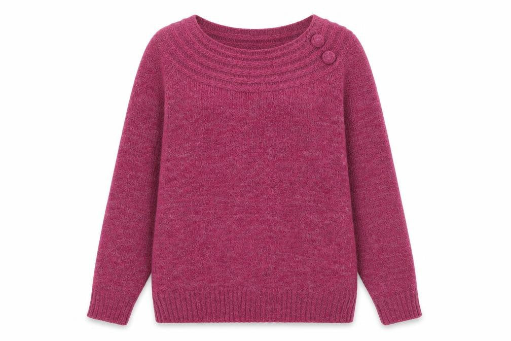 Damart Women’s Pink Crew Neck Pullover Jumper XL 22/24 Acrylic Blend