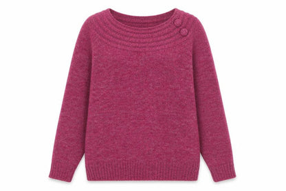 Damart Women’s Pink Crew Neck Pullover Jumper XL 22/24 Acrylic Blend