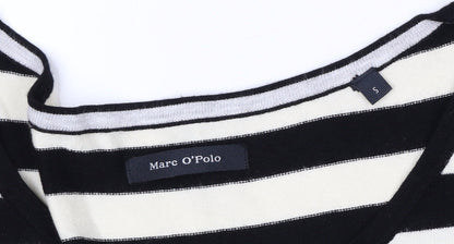 Marc O'Polo Women's Black & White Striped 3/4 Sleeve Jersey Top Size S