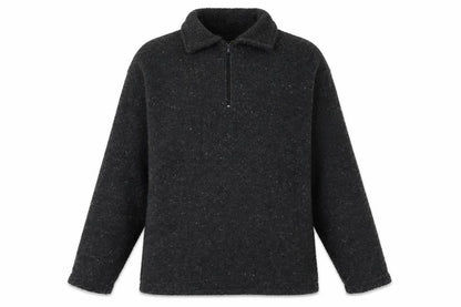 Menza Men’s Black XL Knit 1/2 Zip Pullover Sweatshirt