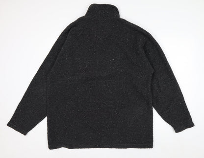 Menza Men’s Black XL Knit 1/2 Zip Pullover Sweatshirt