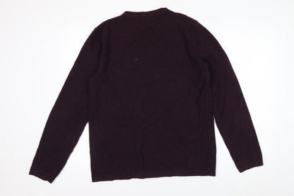 Jack & Jones Men’s Purple Cotton Crew Neck Jumper Size L