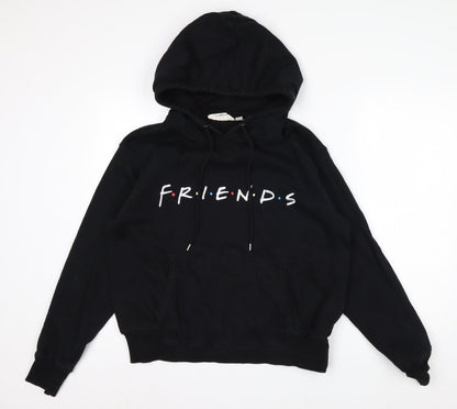 H&M L.O.G.G. Men's Black Friends Pullover Hoodie M Fleece Graphic