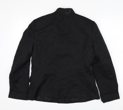 Le Suit Women's Black Size 12 Classic Two-Button Blazer Jacket