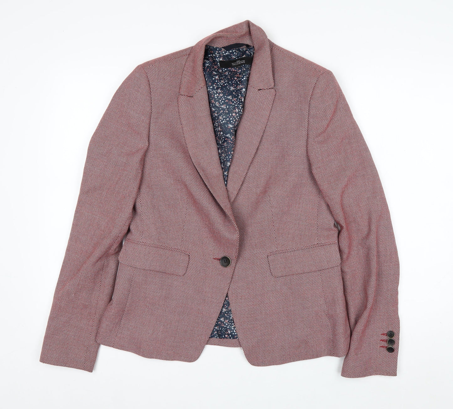Next Women’s Pink Textured Single Breasted Blazer Size 12R