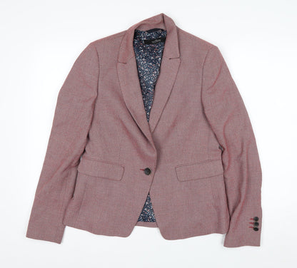 Next Women’s Pink Textured Single Breasted Blazer Size 12R
