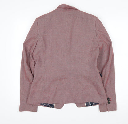 Next Women’s Pink Textured Single Breasted Blazer Size 12R