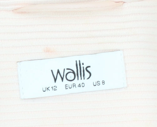 Wallis Women Ivory Tailored Blazer Jacket Size 12 Single-Breasted