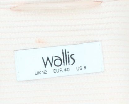 Wallis Women Ivory Tailored Blazer Jacket Size 12 Single-Breasted