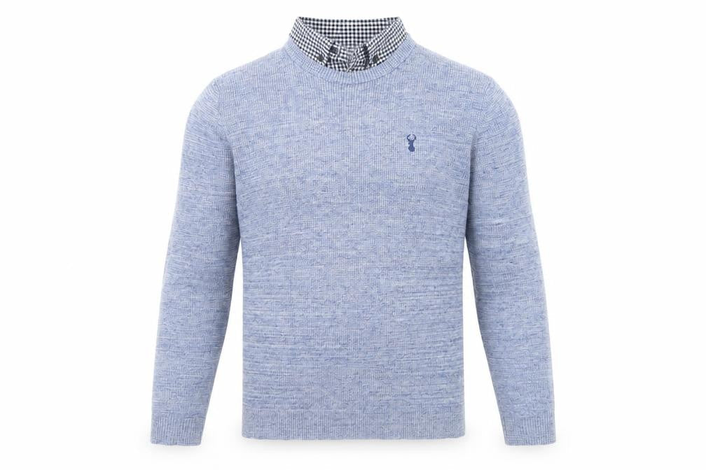 Next Men's Blue Cotton Blend Crew Neck Jumper M