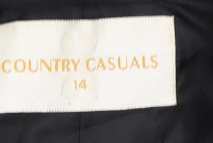 Country Casuals Women Black Size 14 Classic Lined Blazer