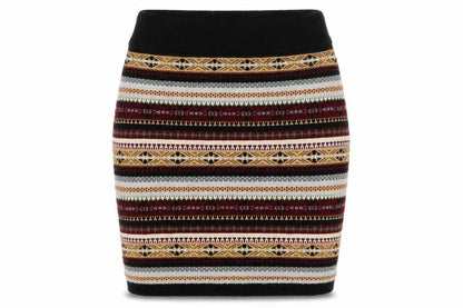 Miss Selfridge Women Multicoloured Knit Pencil Skirt Size 8