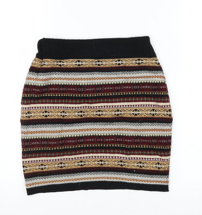 Miss Selfridge Women Multicoloured Knit Pencil Skirt Size 8