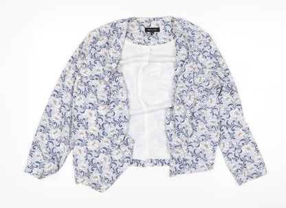 New Look Women’s Blue Floral Lightweight Blazer Size 10