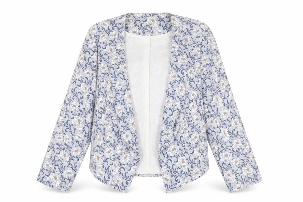 New Look Women’s Blue Floral Lightweight Blazer Size 10